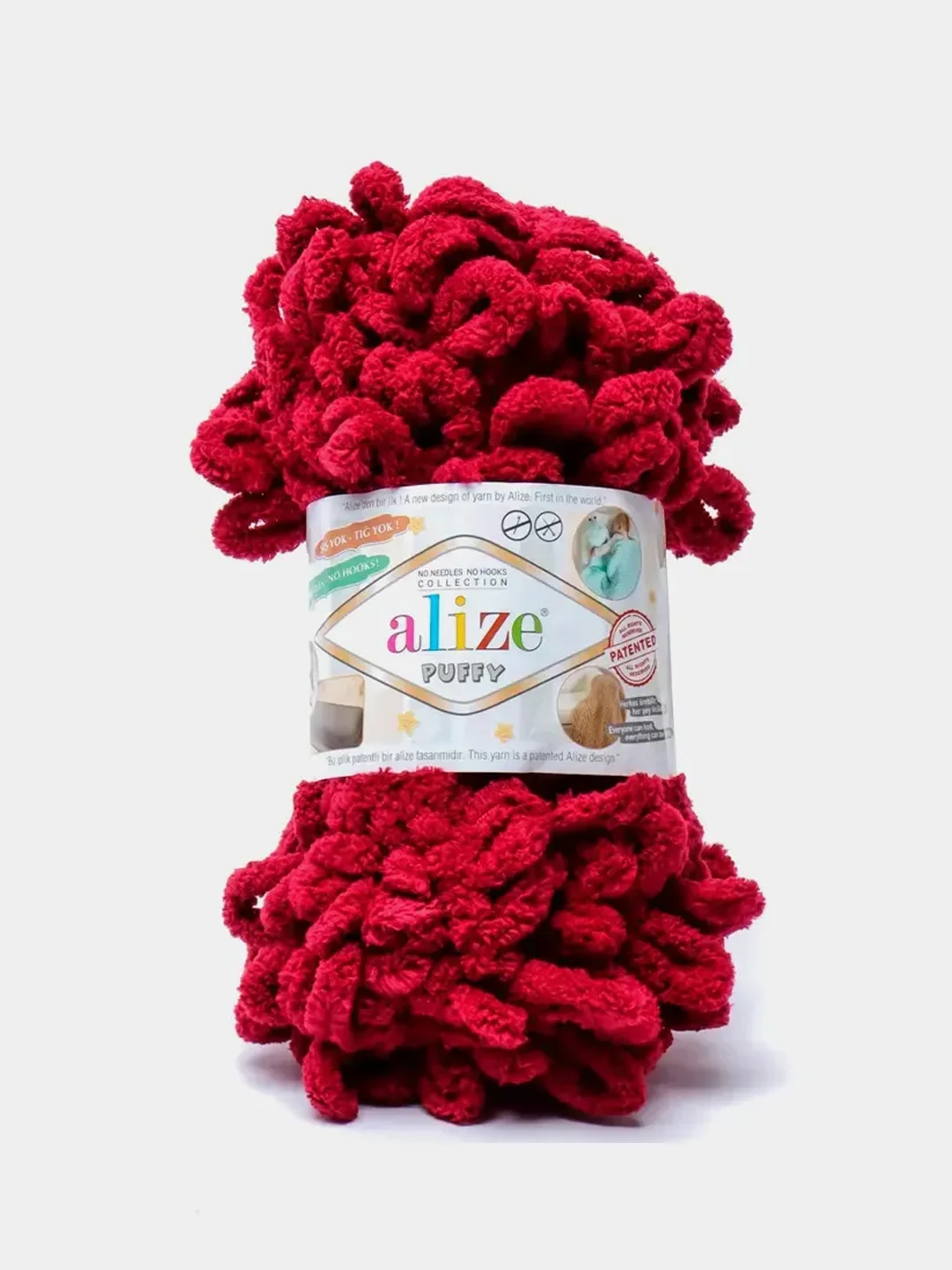 Коралловый пряжа с большими петельками Puffy Alize (Ализе Пуффи), разные цвета