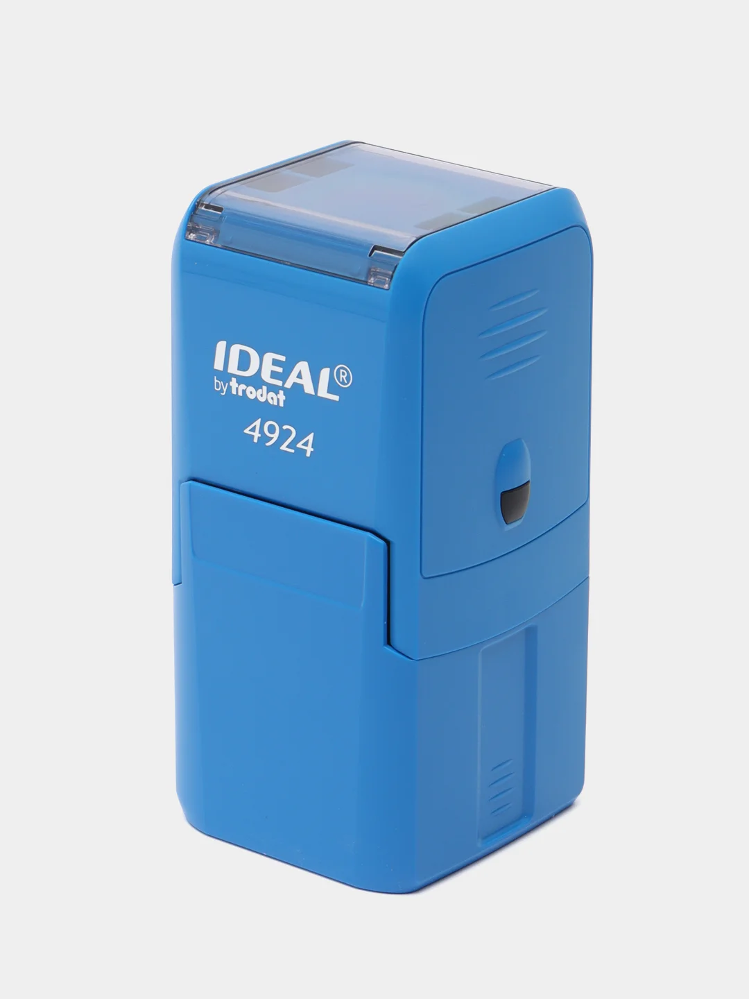 Синий оснастка для штампа Ideal 4924, 40 х 40 мм, с защитной крышкой