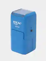 Синий оснастка для штампа Ideal 4924, 40 х 40 мм, с защитной крышкой