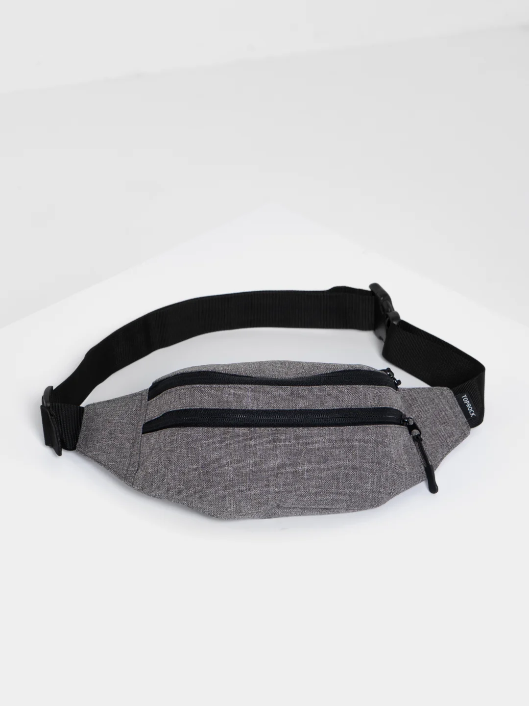 Серый меланж поясная сумка Toprock Classic Bag, унисекс, 17 цветов