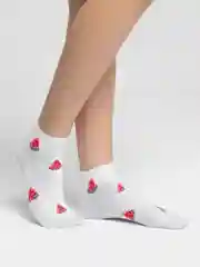 Красный носки белые, с принтом, унисекс