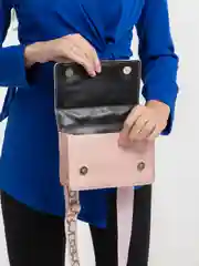 Розовый сумка женская, через плечо, из экокожи, 4 цвета