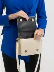 Белый женская сумка через плечо из эко-кожи