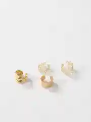 Золотой серьги-каффы женские, 5 штук
