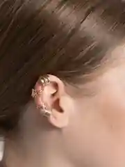 Золотой серьги-каффы женские, 5 штук