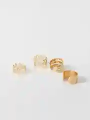 Золотой серьги-каффы женские, 5 штук