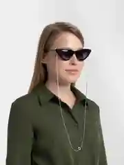 Серебряный цепь для очков
