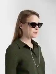 Серебряный цепь для очков