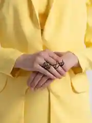 Серебряный набор фаланговых колец, женские, 6 штук