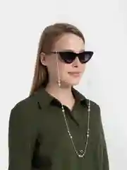 Серебряный цепь для очков