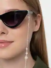 Серебряный цепь для очков