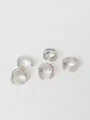 Серебряный серьги-каффы женские, 5 штук