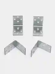 Серебряный уголок крепежный 40*40*30 мм, металл оцинкованный, нержавеющий
