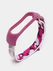 Фиолетовый нейлоновый ремешок для Xiaomi Mi Band (бэнд) 3, 4, 5, 6 камуфляж сяоми ми банд NFC
