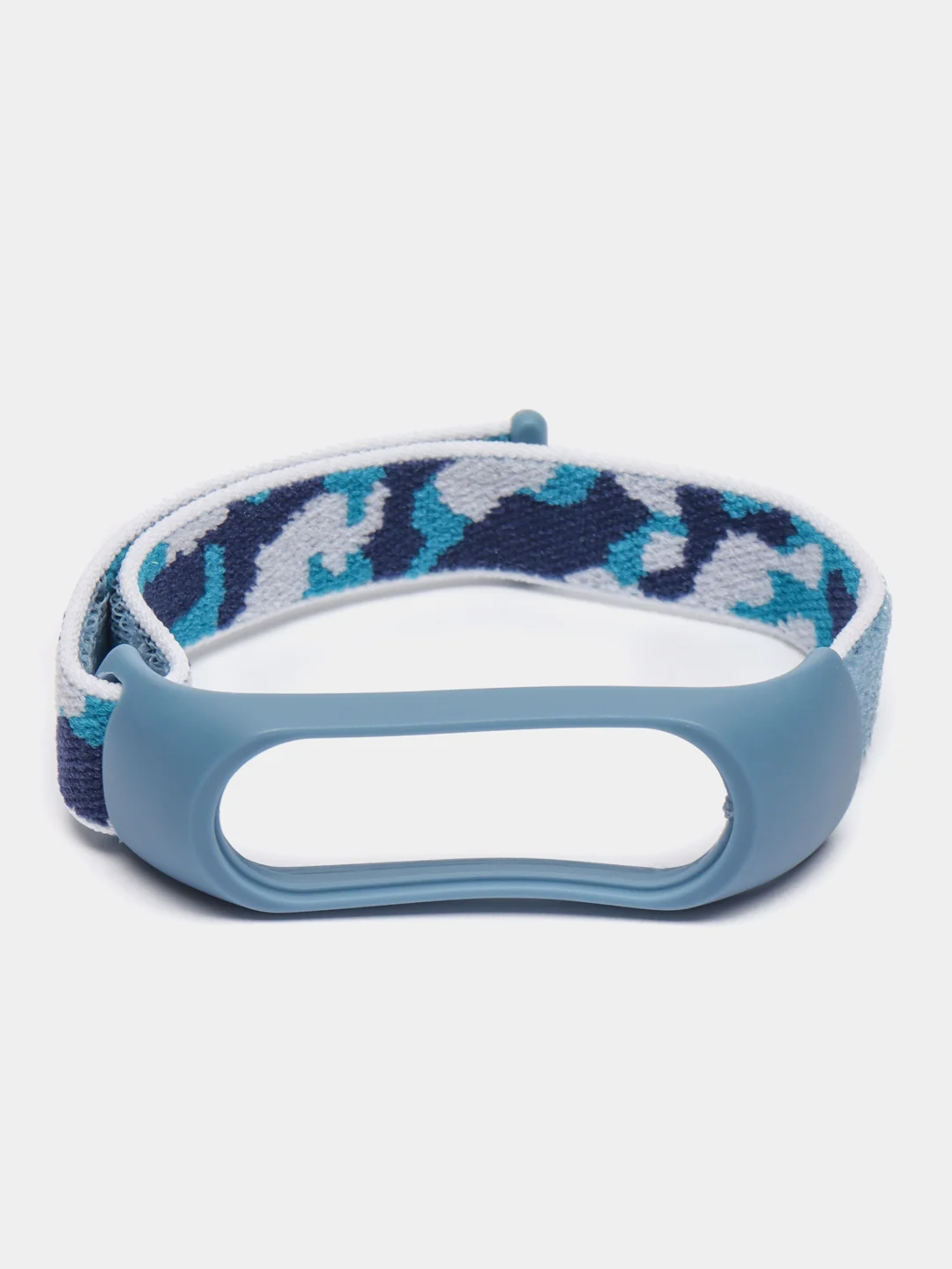 Синий нейлоновый ремешок для Xiaomi Mi Band (бэнд) 3, 4, 5, 6 камуфляж сяоми ми банд NFC