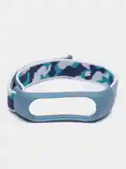 Синий нейлоновый ремешок для Xiaomi Mi Band (бэнд) 3, 4, 5, 6 камуфляж сяоми ми банд NFC