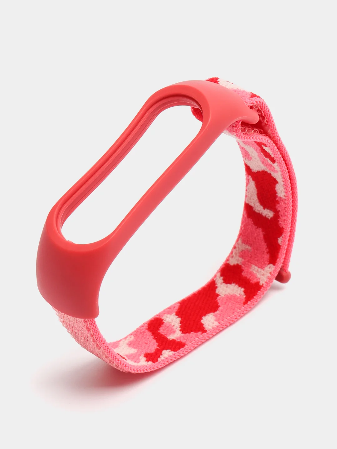 Розовый нейлоновый ремешок для Xiaomi Mi Band (бэнд) 3, 4, 5, 6 камуфляж сяоми ми банд NFC