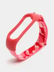 Розовый нейлоновый ремешок для Xiaomi Mi Band (бэнд) 3, 4, 5, 6 камуфляж сяоми ми банд NFC