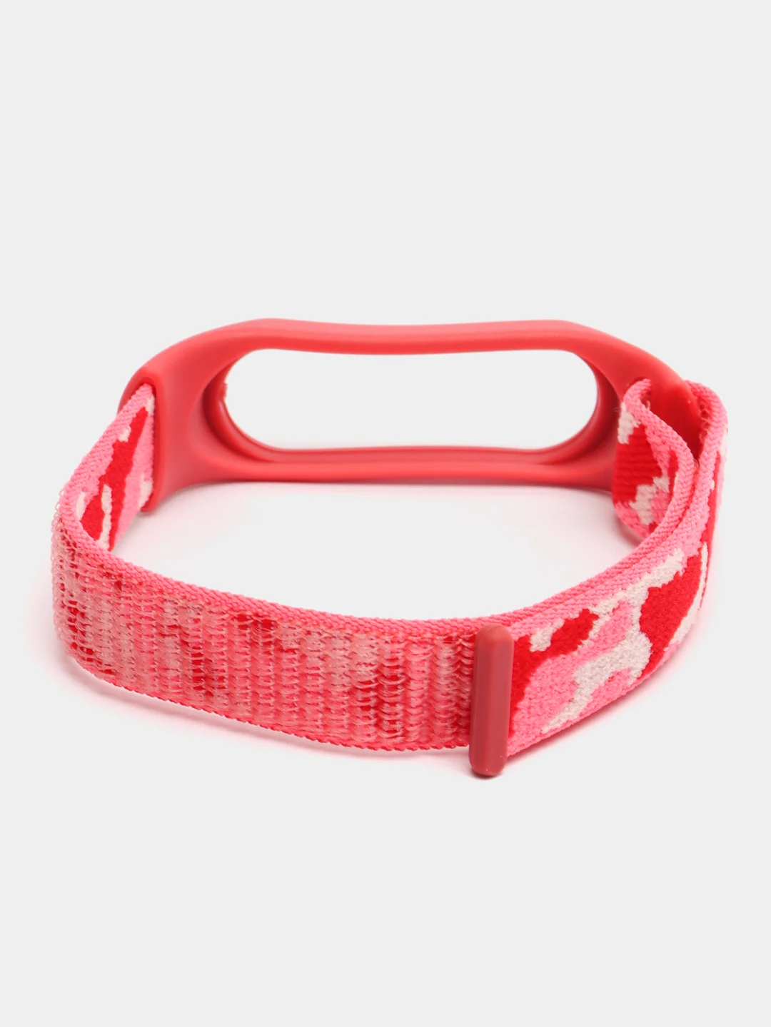 Розовый нейлоновый ремешок для Xiaomi Mi Band (бэнд) 3, 4, 5, 6 камуфляж сяоми ми банд NFC