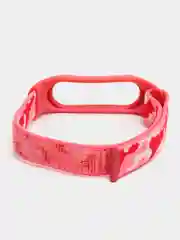 Розовый нейлоновый ремешок для Xiaomi Mi Band (бэнд) 3, 4, 5, 6 камуфляж сяоми ми банд NFC