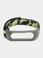 Зелёный хаки нейлоновый ремешок для Xiaomi Mi Band (бэнд) 3, 4, 5, 6 камуфляж сяоми ми банд NFC