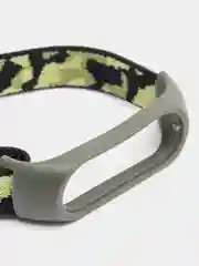 Зелёный хаки нейлоновый ремешок для Xiaomi Mi Band (бэнд) 3, 4, 5, 6 камуфляж сяоми ми банд NFC