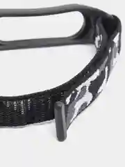 Черный нейлоновый ремешок для Xiaomi Mi Band (бэнд) 3, 4, 5, 6 камуфляж сяоми ми банд NFC