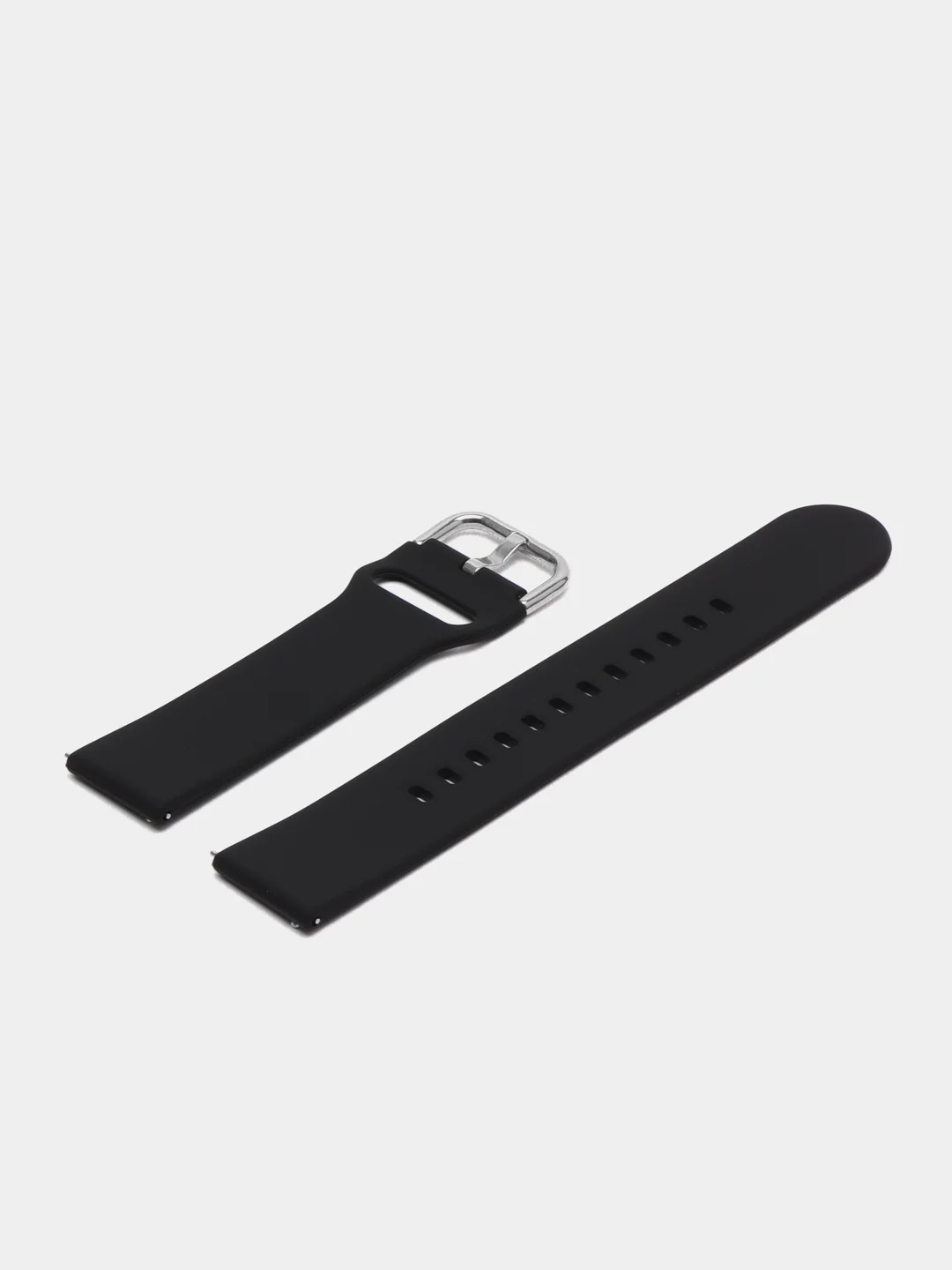 Черный силиконовый ремешок 20мм для Samsung Galaxy Watch 4 5/Gear S2/Galaxy Watch 3 41mm (20мм)