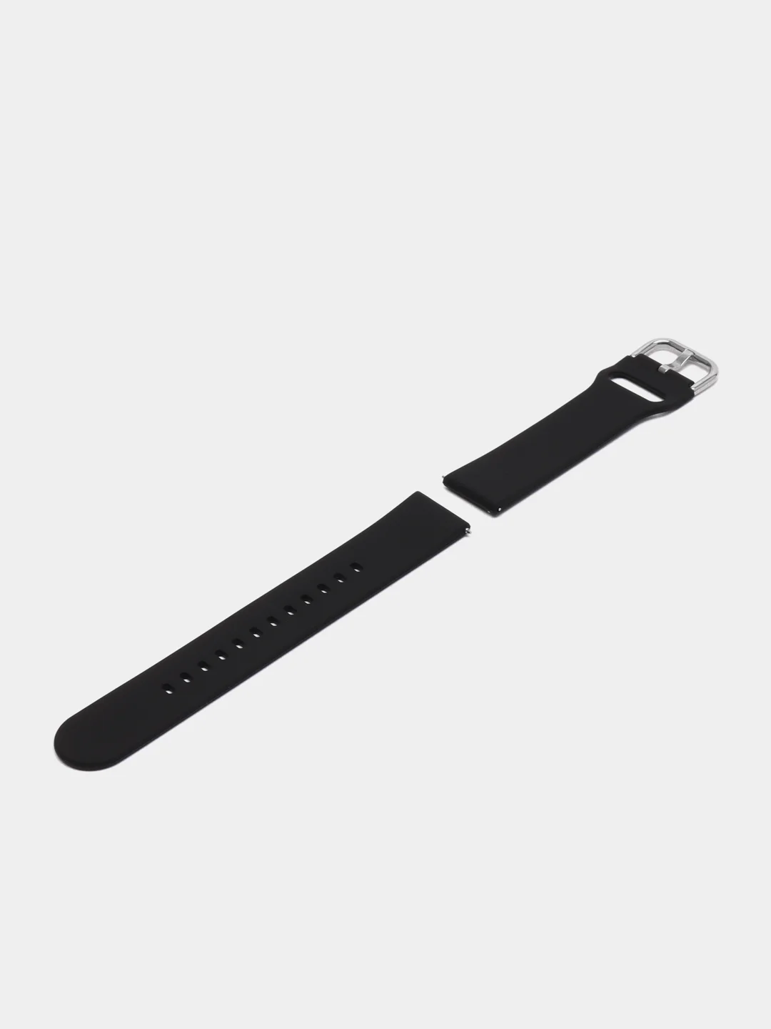 Черный силиконовый ремешок 20мм для Samsung Galaxy Watch 4 5/Gear S2/Galaxy Watch 3 41mm (20мм)