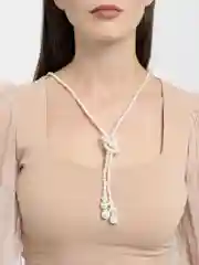 Бусы "Жемчуг", узел, цвет молочный, 60 см