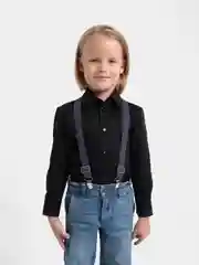 Серый подтяжки детские, эластичные, 2,5см