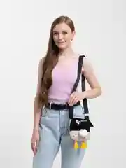 Черный сумка плюшевая "Утка"