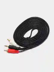Кабель AUX аудио, джек 3.5, 2 x RCA, 3 метра