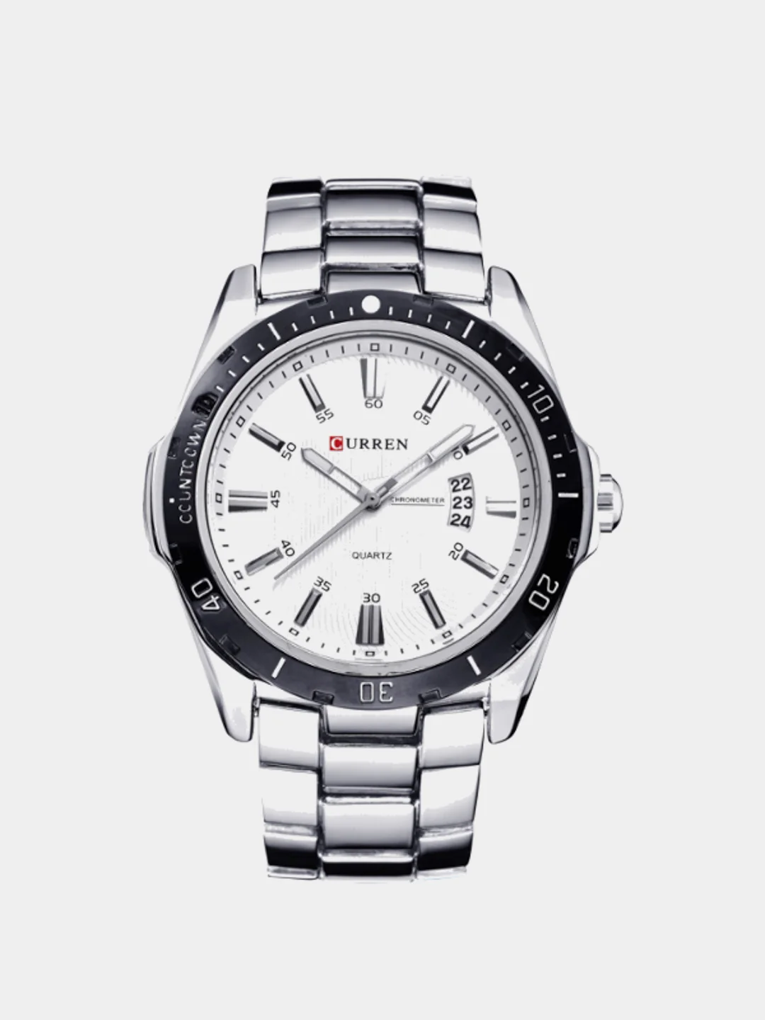 Серебряный часы наручные мужские Сurren 8110