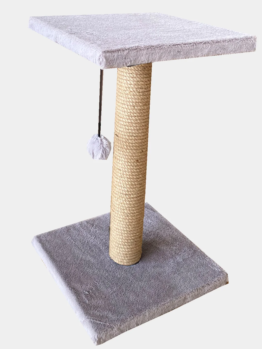 Серый когтеточка для кошек, с лежанкой, 30 х 30 х 50 см