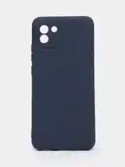 Темно-синий чехол Samsung Galaxy A03, Самсунг Галакси А03 силиконовый, цветной, матовый