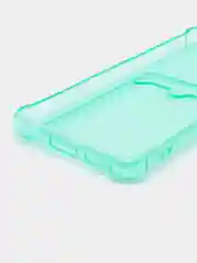 Бирюзовый чехол противоударный Samsung Galaxy A53 5G, СамсунгА53 5G, прозрачный с карманом для карты