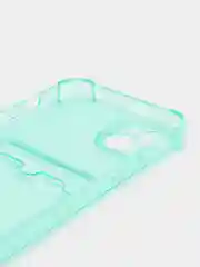Бирюзовый чехол для iPhone 11, 12, 13, 14, 14 Pro, Plus, Pro Max, прозрачный, с карманом для карт