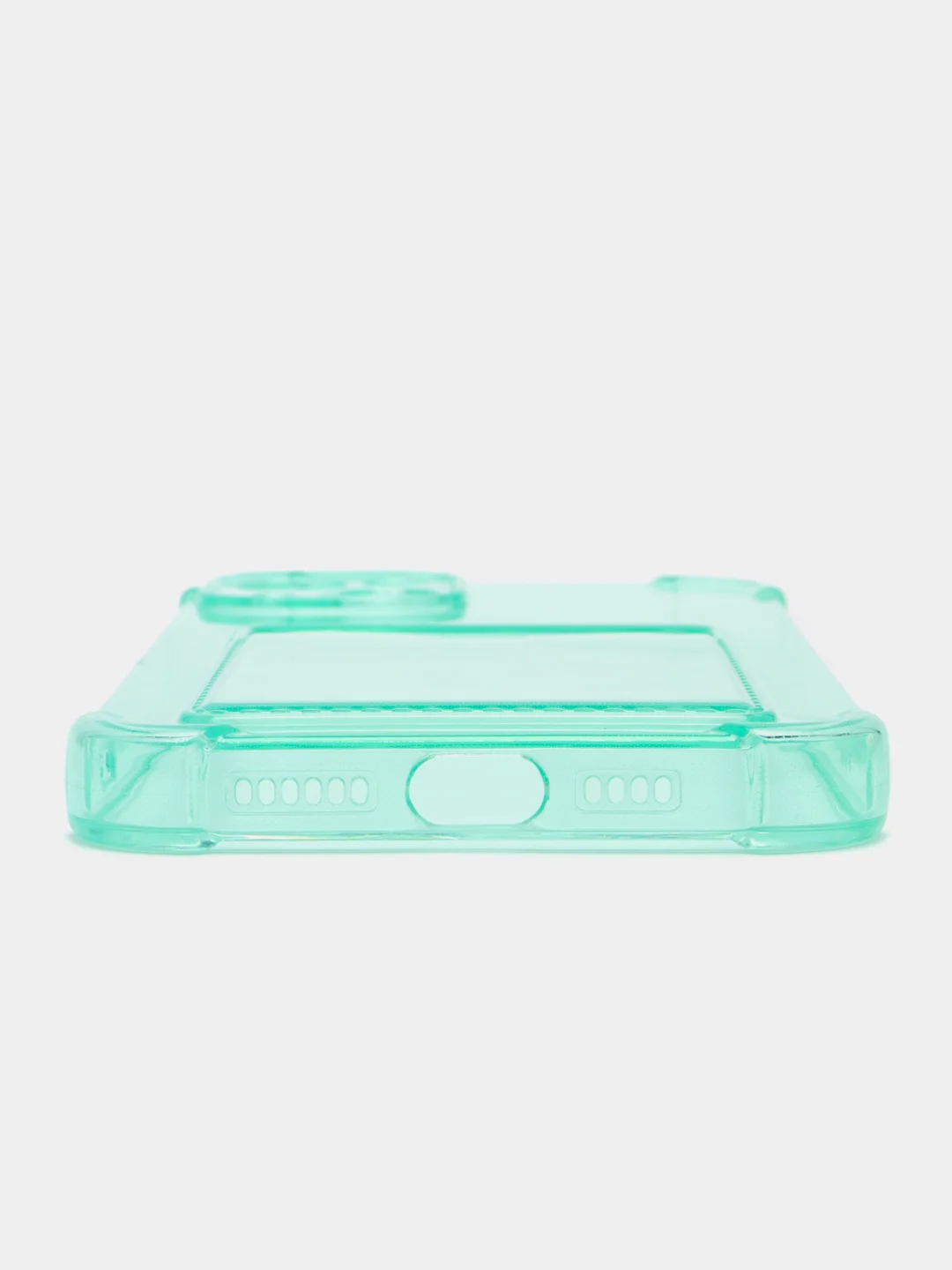 Бирюзовый чехол для iPhone 11, 12, 13, 14, 14 Pro, Plus, Pro Max, прозрачный, с карманом для карт