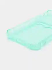 Бирюзовый чехол для iPhone 11, 12, 13, 14, 14 Pro, Plus, Pro Max, прозрачный, с карманом для карт
