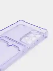 Лавандовый чехол противоударный Samsung Galaxy A53 5G, СамсунгА53 5G, прозрачный с карманом для карты