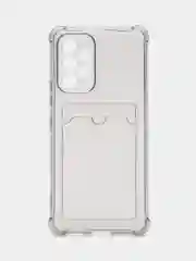 Черный чехол противоударный Samsung Galaxy A53 5G, СамсунгА53 5G, прозрачный с карманом для карты
