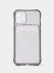 Прозрачный чехол для iPhone 11, 13, 13 Pro Max, с карманом для карт