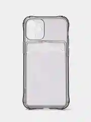 Прозрачный чехол для iPhone 11, 13, 13 Pro Max, с карманом для карт