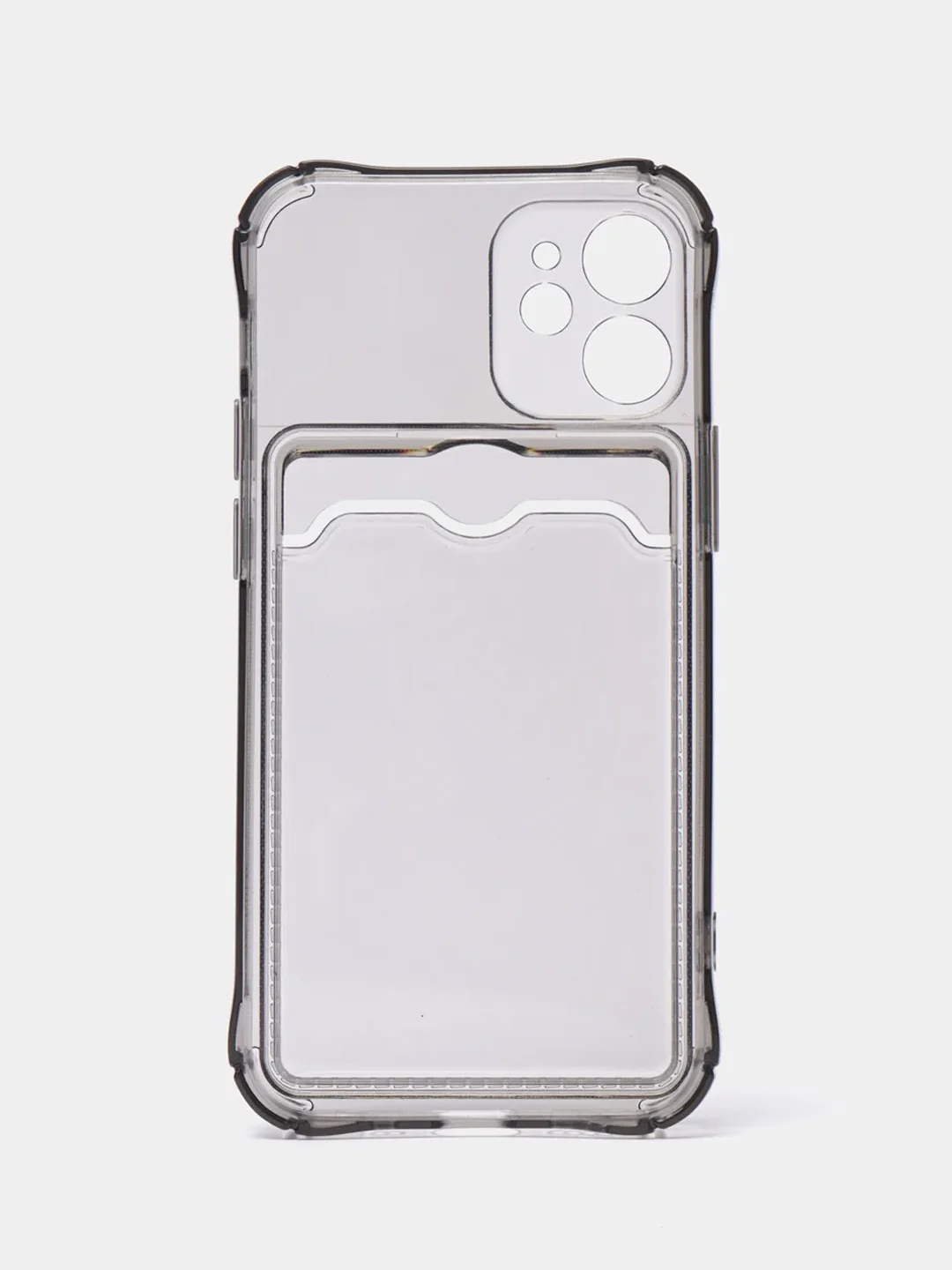 Прозрачный чехол для iPhone 11, 13, 13 Pro Max, с карманом для карт