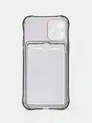 Прозрачный чехол для iPhone 11, 13, 13 Pro Max, с карманом для карт