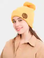 Желтый шапка с помпоном, 5 цветов