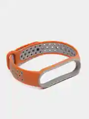 Оранжевый спортивный ремешок для Xiaomi Mi Band 5 6 браслет силиконовый ксяоми ми банд фитнес часы