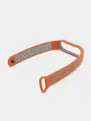 Оранжевый спортивный ремешок для Xiaomi Mi Band 5 6 браслет силиконовый ксяоми ми банд фитнес часы