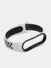 Хром спортивный ремешок для Xiaomi Mi Band 5 6 браслет силиконовый ксяоми ми банд фитнес часы